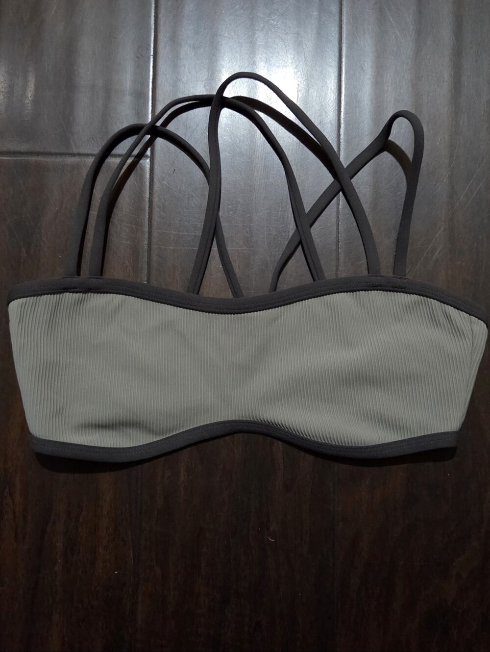 Muscle Nation- Gray Strappy Bralette